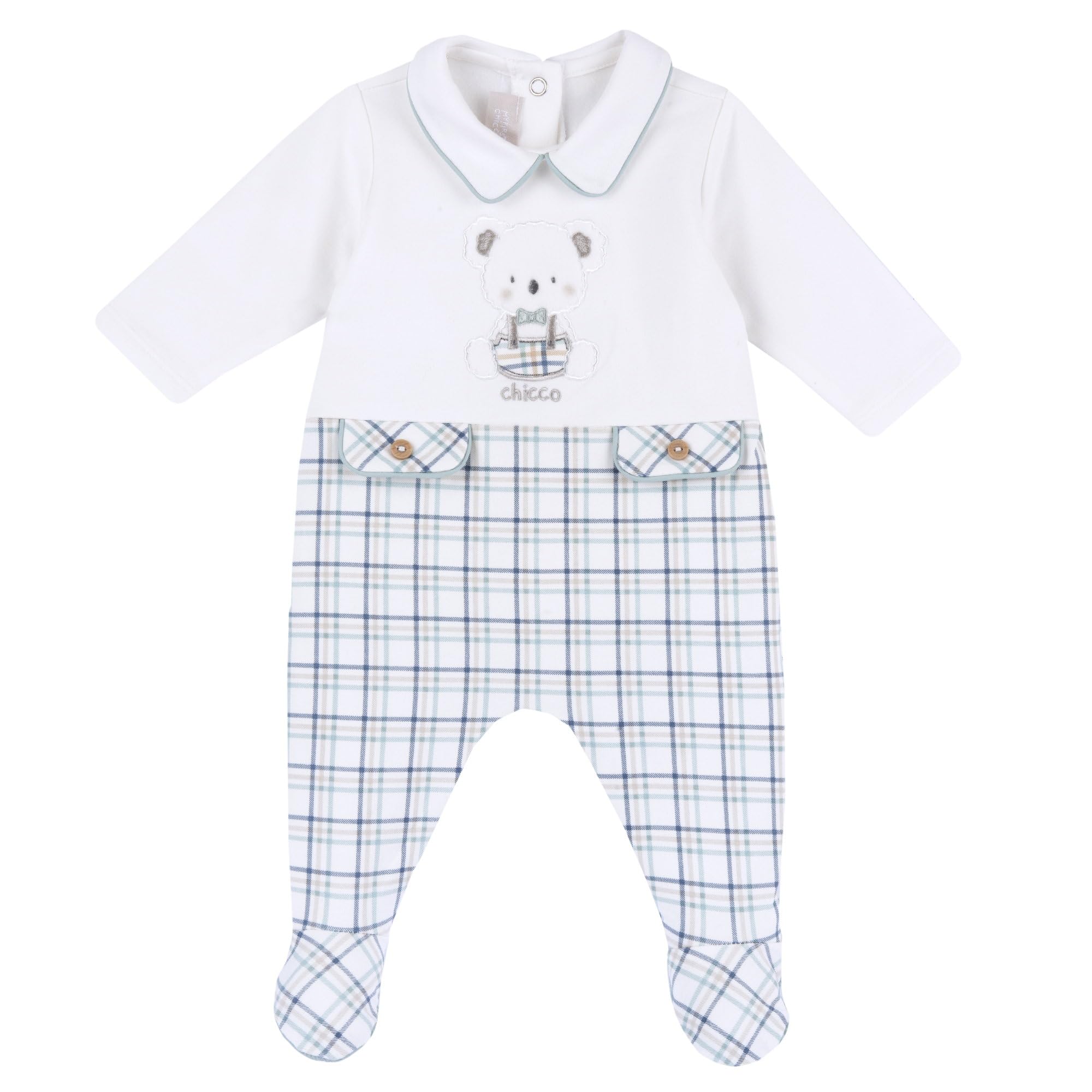 Chicco, Tutina Neonato/Neonata, con Comoda Apertura a Patello, in Caldo e Morbido Tessuto, Lavabile in Lavatrice, Abbigliamento Neonato/Neonata 0-24 Mesi, Idea Regalo Nascita, Designed in Italy