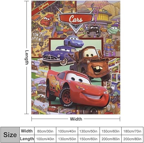 Miniatura 2 de Manta de película de automóvil de dibujos animados, súper ultrasuave, manta de franela para todas las estaciones, manta de aire acondicionado para
