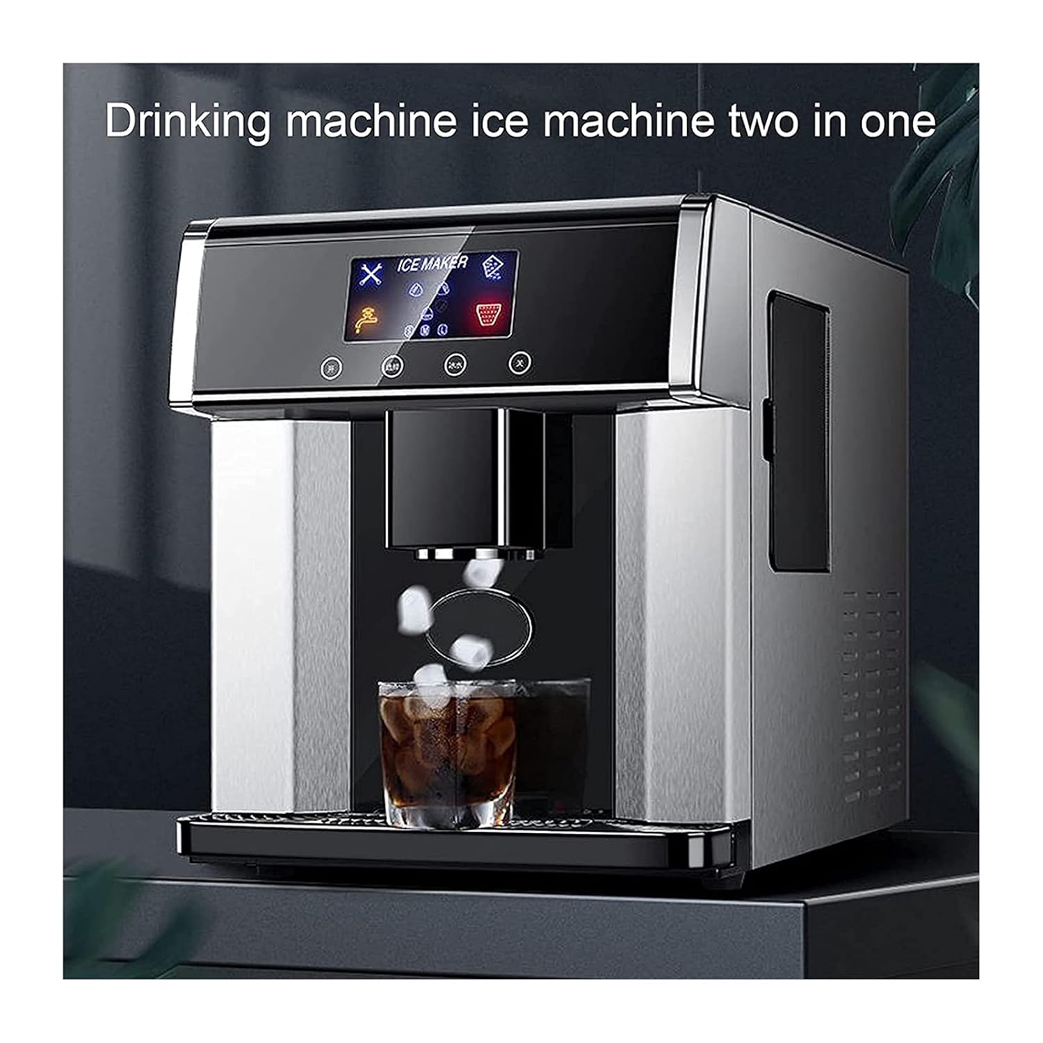 Counter Top Ice Maker Machine 33LBS/24H Compact Automatic Ice Maker 10 Cubes Ready in 6-8 Minutes Portable Ice Cube Maker Perfect for Home/Kitchen/Office/Bar