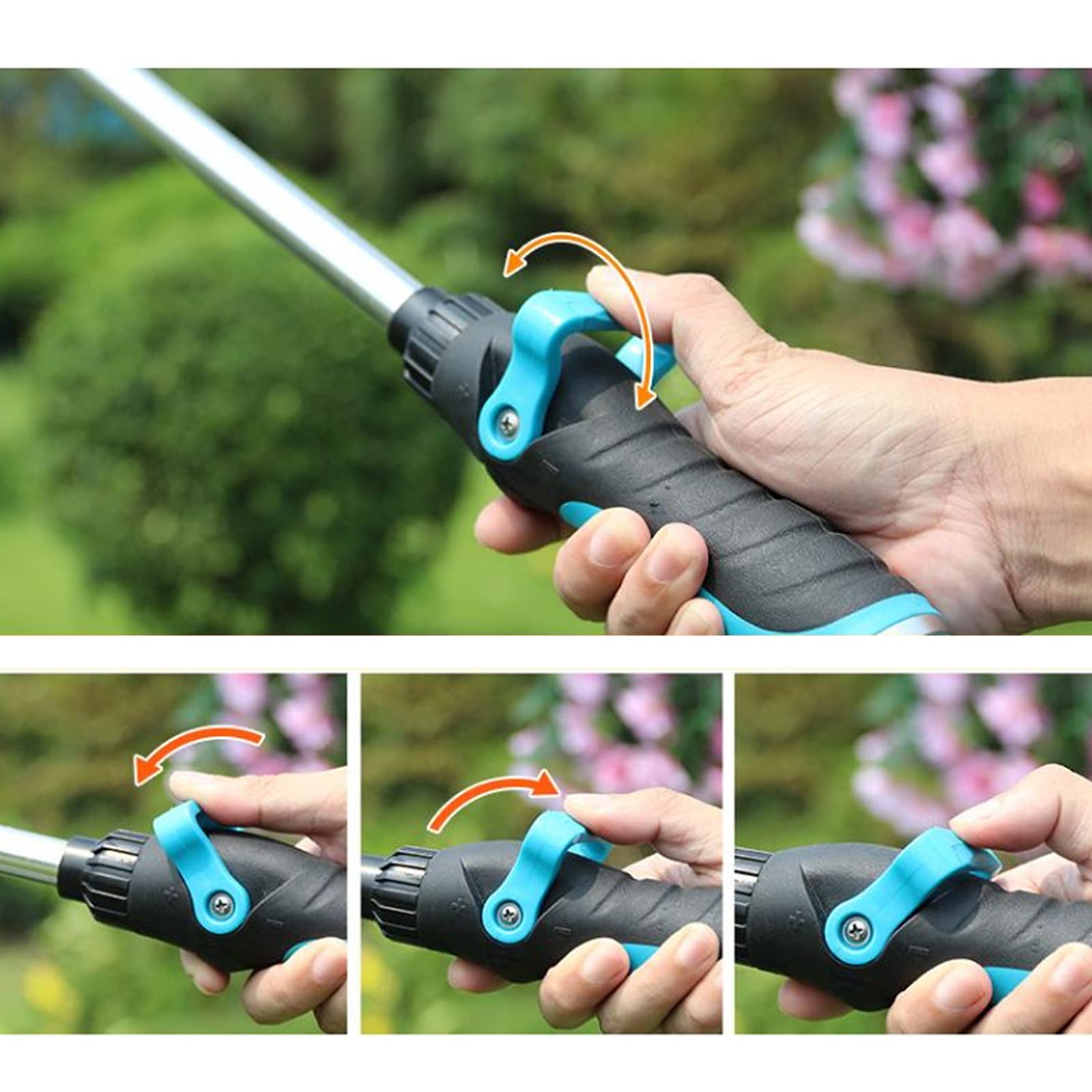 Pistola a Spruzzo Tubo Flessibile, Ugello per Tubo Flessibile ad Alta Pressione da Giardino, con 8 Diversi Tipi di Getto, Per Irrigazione di Prati, Lavaggio Auto, Animali Domestici