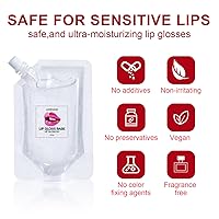 Vista 4 de Eakroo 2 unidades de base de brillo labial hidratante, material de aceite, base de maquillaje, base transparente antiadherente para brillo labial