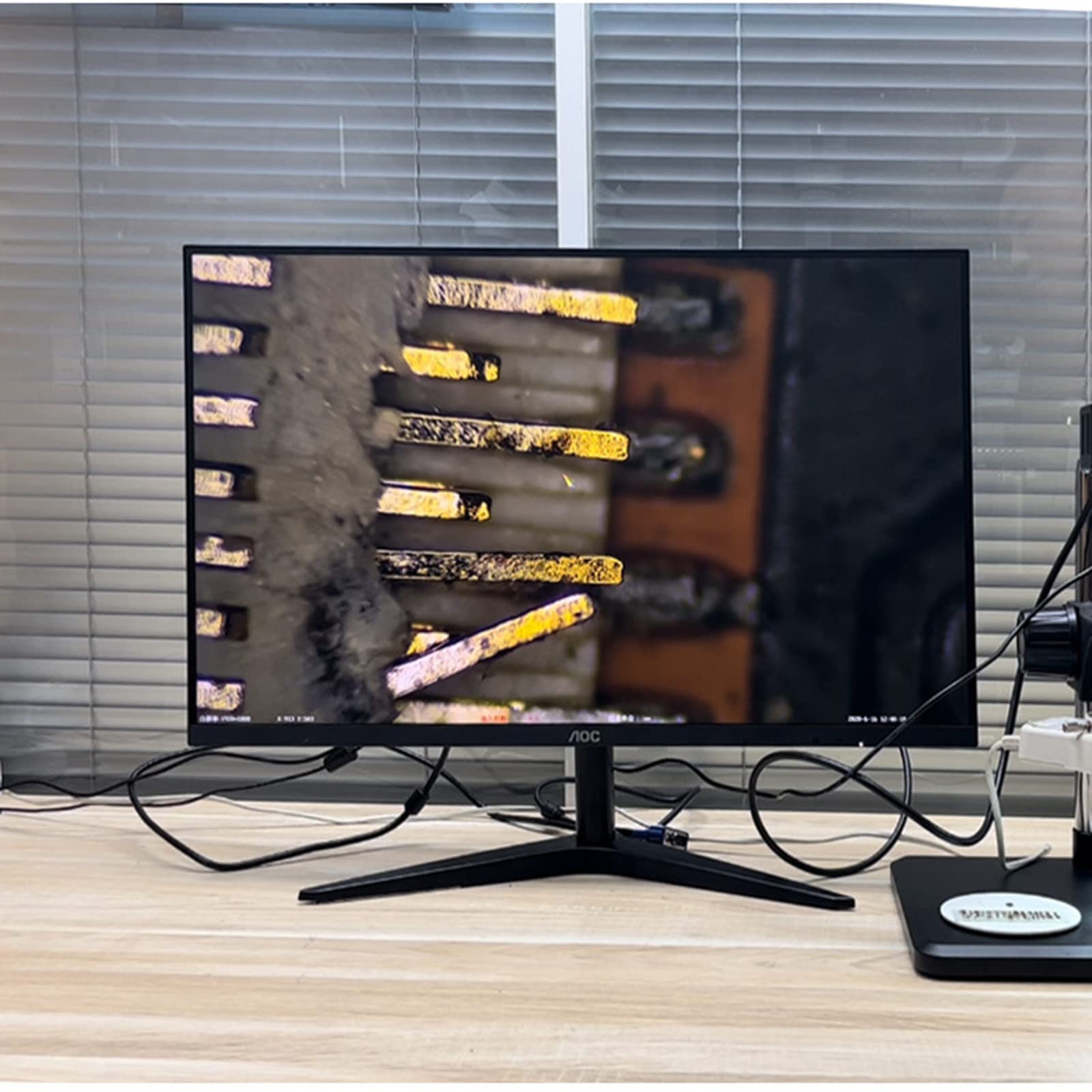 QBREZA Ultra HD 48 Millones Video Microscopio Reparación móvil Hdmi + USB Microscopio de medición Industrial de Salida Dual