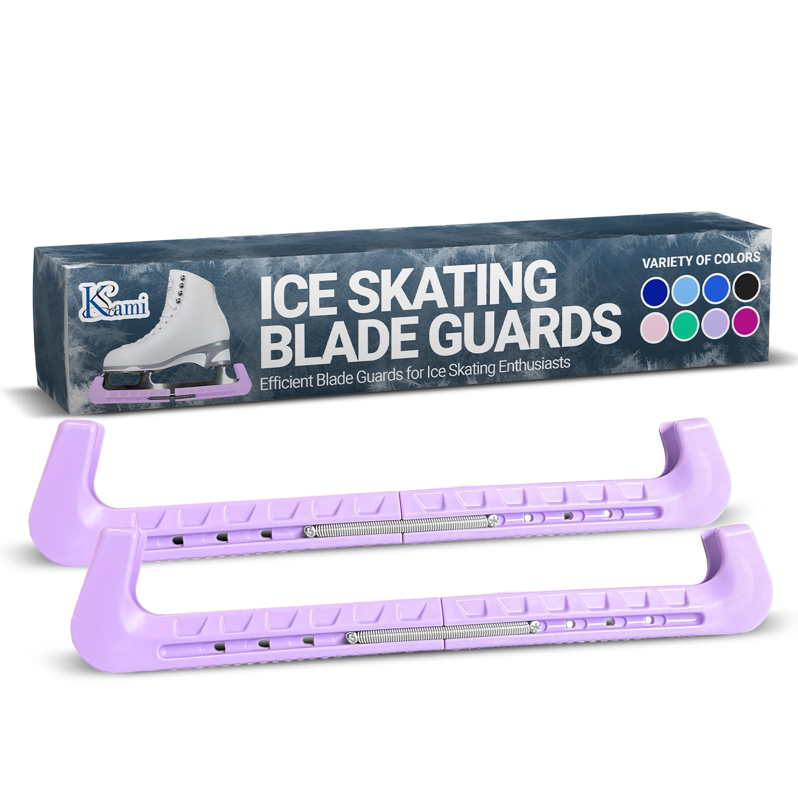 Kami-So Ice Skate Guards | Adjustable Hard Covers | Figure Skate Blades Protector | Hockey & Skating Accessories | Durable Protective Gear for Walking Off Ice for Men & Women | Purple