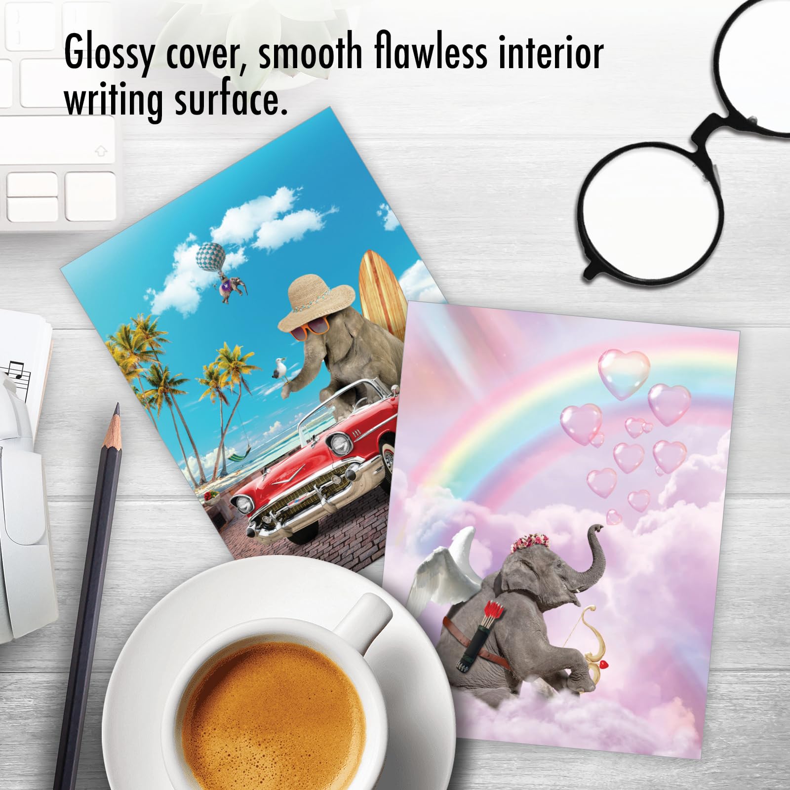20 All-Occasion Blank Greeting Cards - Wildlife Sketches, 4x5 Inch, Monocolor Designs - Perfect For Every Message
