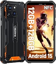 OUKITEL WP32 Telephone Portable Incassable 12GO+128GO, Telephone Incassable Android15,Octa-Core,6" HD+,6300mAh Telephone Portable Chantier IP68,20MP Caméra Primaire,GPS/NFC/OTG/2Ans Garantie,Orange
