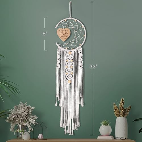 Miniatura 6 de Trabuono Regalos para mamá, Día de la Madre de hija, hijo, niños, atrapasueños con divertido colgante de corazón cálido, regalos de cumpleaños,