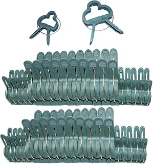 HAILI 40 Pcs Plant Support Clips,Flower and Vine,Garden Tomato Plant Support Clips for Supporting Stems,Vines Grow Upright Climbing,Tool for Straightening,Tomato Cage,Trellis(2 Sizes in one Pack)