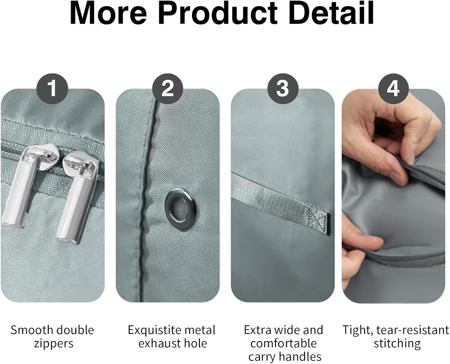 2Pack Compression Storage Bags for Bedding, Ultra Space Saving Self Compression Organizers, Space Saver Bags, Compression Packing Cube Moving Bags for Blankets Clothes Comforter(XL+L)