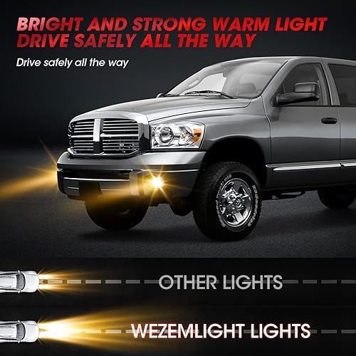 Miniatura 8 de WEZEMLIGHT Repuesto de montaje de luz antiniebla para Ram 1500 2002-2008, Ram 2500 2003-2009, Ram 3500 2003-2010, 2005-2006 Durango incluido