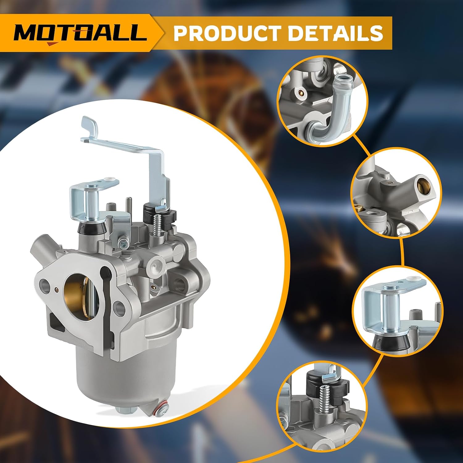 MOTOALL EX30 Carburetor 279-62364-20 279-62364-00 for Subaru Robin EX30 Engine Carb Mikuni RGX4800 RGN5100 Replaces 279-62364-10 279-62304-40 279-62304-30 Stens 058-161 with Fuel Hose Shut Off Valve