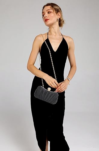 Miniatura 4 de Bolso de mano Bolso de noche de perlas de satén Bolso de mano con correa de cadena Bolso de hombro