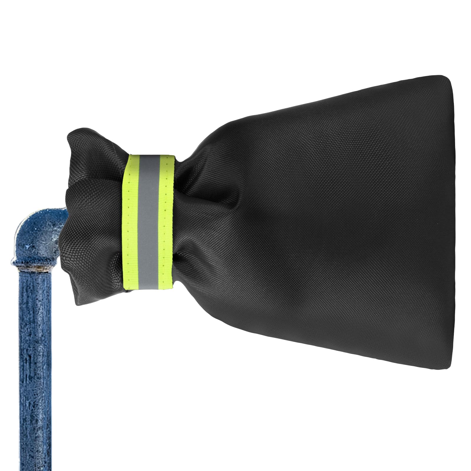 Beeway Black Outdoor Tap Cover For Winter, Large Outside Tap Cover Frost Protector With Reflective Strip, Waterproof Thickened Tap Jacket Protects Your Tap From Freezing Bursting