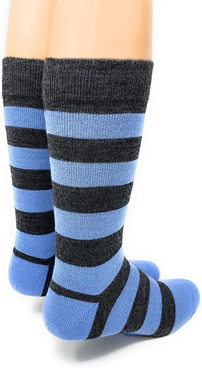 WARRIOR ALPACA SOCKS - Fresh Classic Rugby Stripe - Alpaca Wool Dress Socks