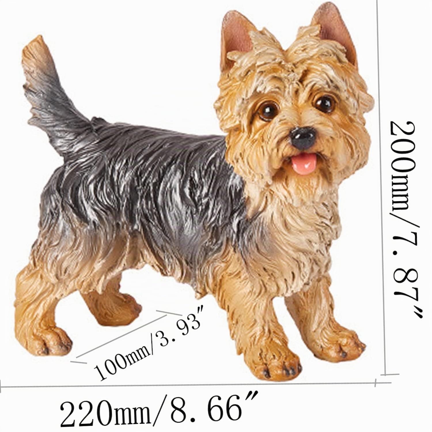 WANLIAN Yorkshire Terrier decoración Interior Estatua Exterior Estatua Perro Estatua Sala de Estar Muebles para el hogar decoración de jardín al Aire Libre