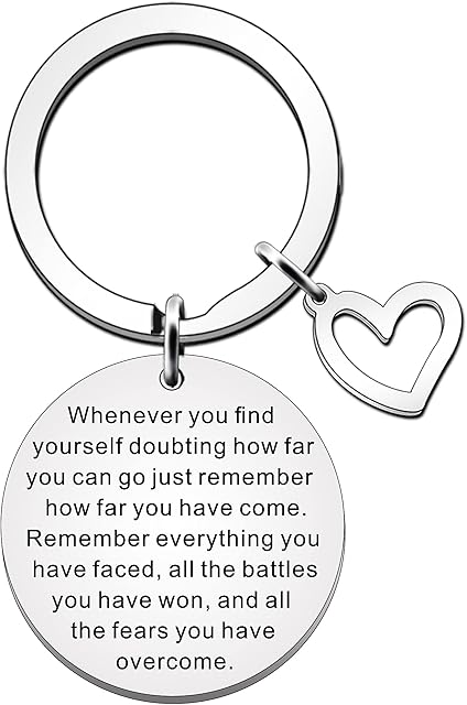 SDOFY Positive Gifts for Women Inspirational Gifts Birthday Christmas Graduation Leaving Gifts Back to School Keyring Keychain Encouragement Sympathy Gift for Women Man