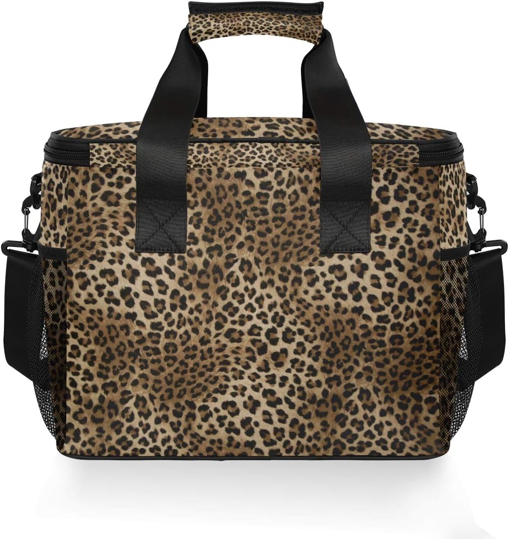 leopard print cooler bolsa