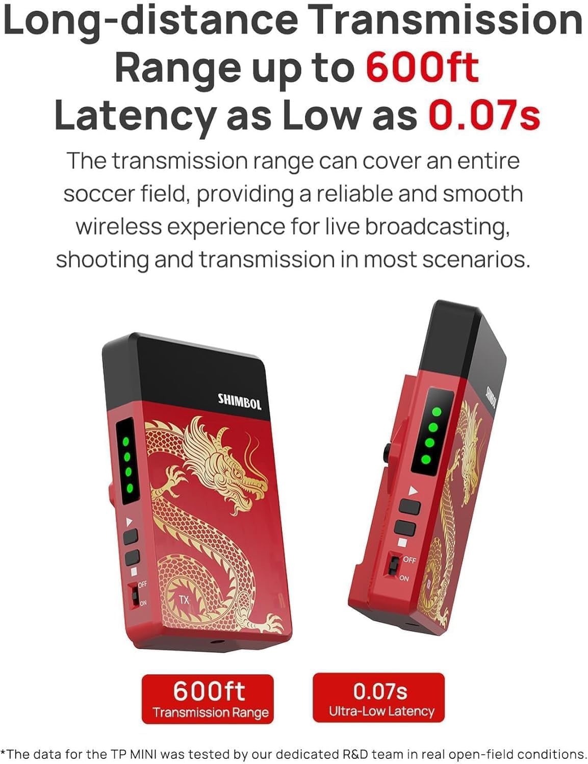 TP MINI Wireless Video Transmission System Wireless HDMI 1080P60 Transmitter Receiver, 70ms Built-in Antenna Intelligent Channel Switching Low Latency for Android HDMI Video Transmitter