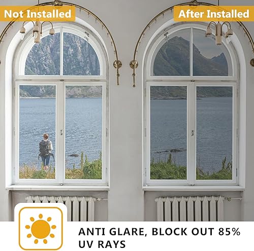 Miniatura 5 de Película de ventana unidireccional para privacidad de hogar lámina espejada y reflectante para vidrio con protección UV y control térmico no