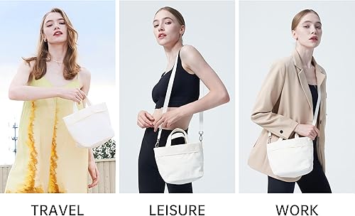 Miniatura 7 de Bolso cruzado pequeño para mujer, bolso de hombro de nailon de 5 litros, bolsa de viaje con múltiples bolsillos, correa ajustable, para trabajo,