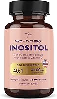 Vista 1 de QSTA Suplemento de mio-inositol y D-Chiro inositol para mujeres 4100 mg (proporción 40:1) - Soporte hormonal y metabólico 9 en 1 con folato