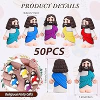 Vista 2 de Bememo 50 figuras de Jesús de diseño original, figuras religiosas de Pascua de Jesús a granel para esconderse y buscar escuela dominical, regalo