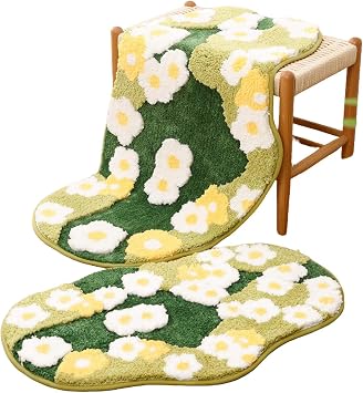 Bath Mat Bathroom Floor Mat, Absorbent Shower Mat with Quick Dry Construction, Easy Care Bathroom Rug for Tub and Sink, Textured Surface, Bathroom Accessories for Shower, Toilet