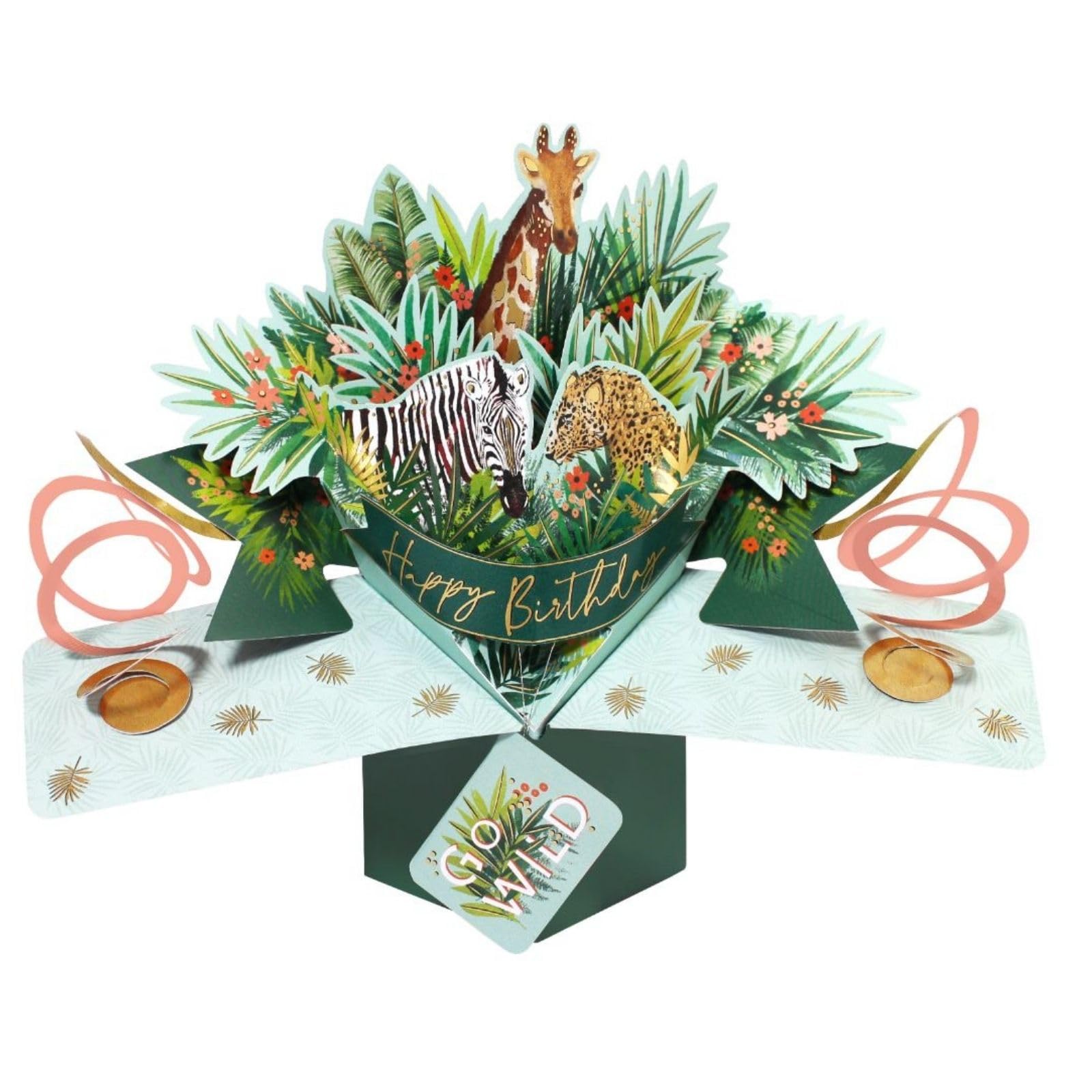 Happy Birthday Jungle Pop-Up Greeting Card Second Nature 3D Pop Up Cards