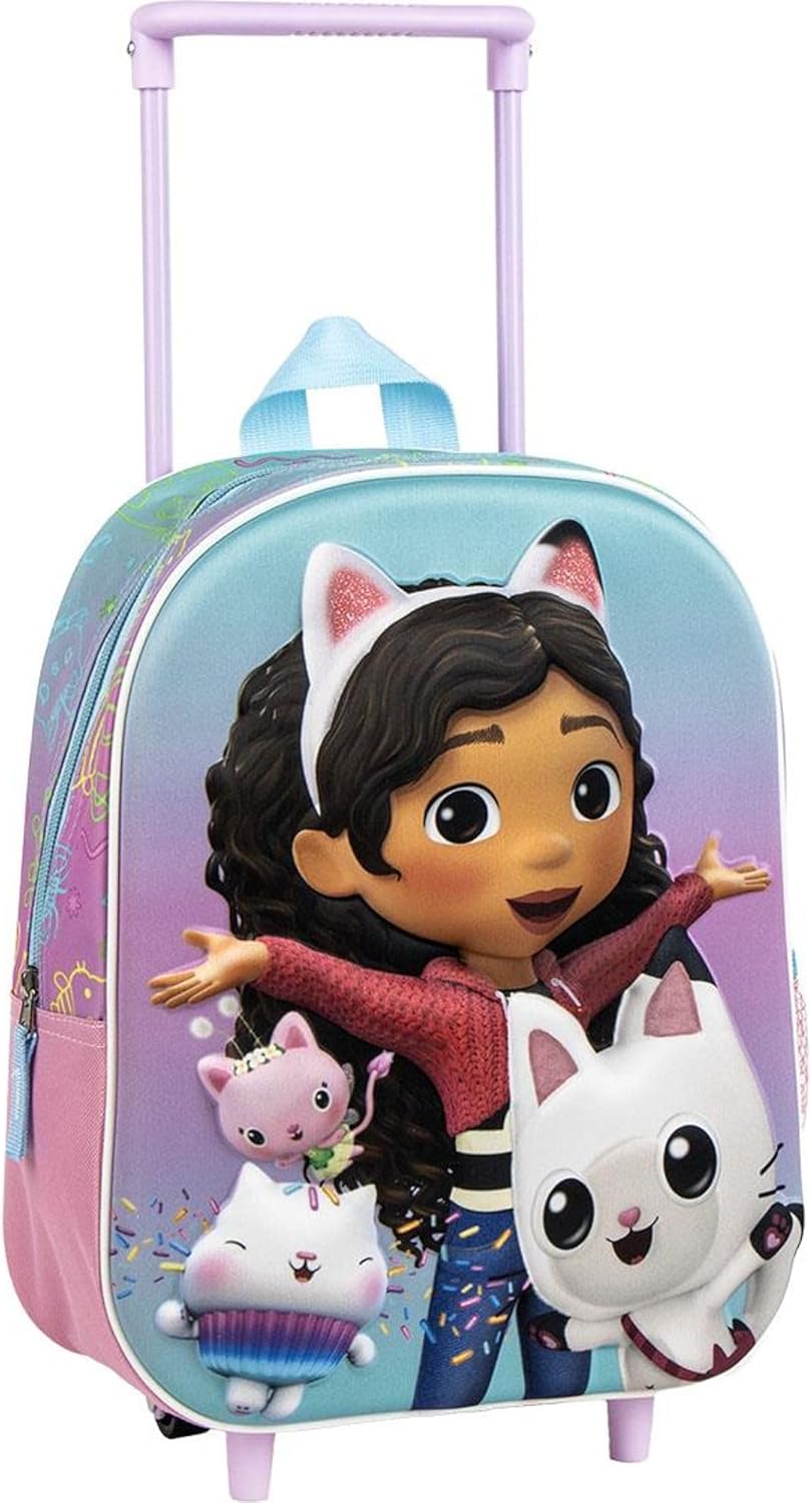 CERDÁ LIFE’S LITTLE MOMENTS Infantil 3D Trolley Medidas Mochila Gabby´s Dollhouse 25.0 x 31.0 x 10.0 cm para Niñ@s, Zaino unisex per bambini e bambine, mod. 25