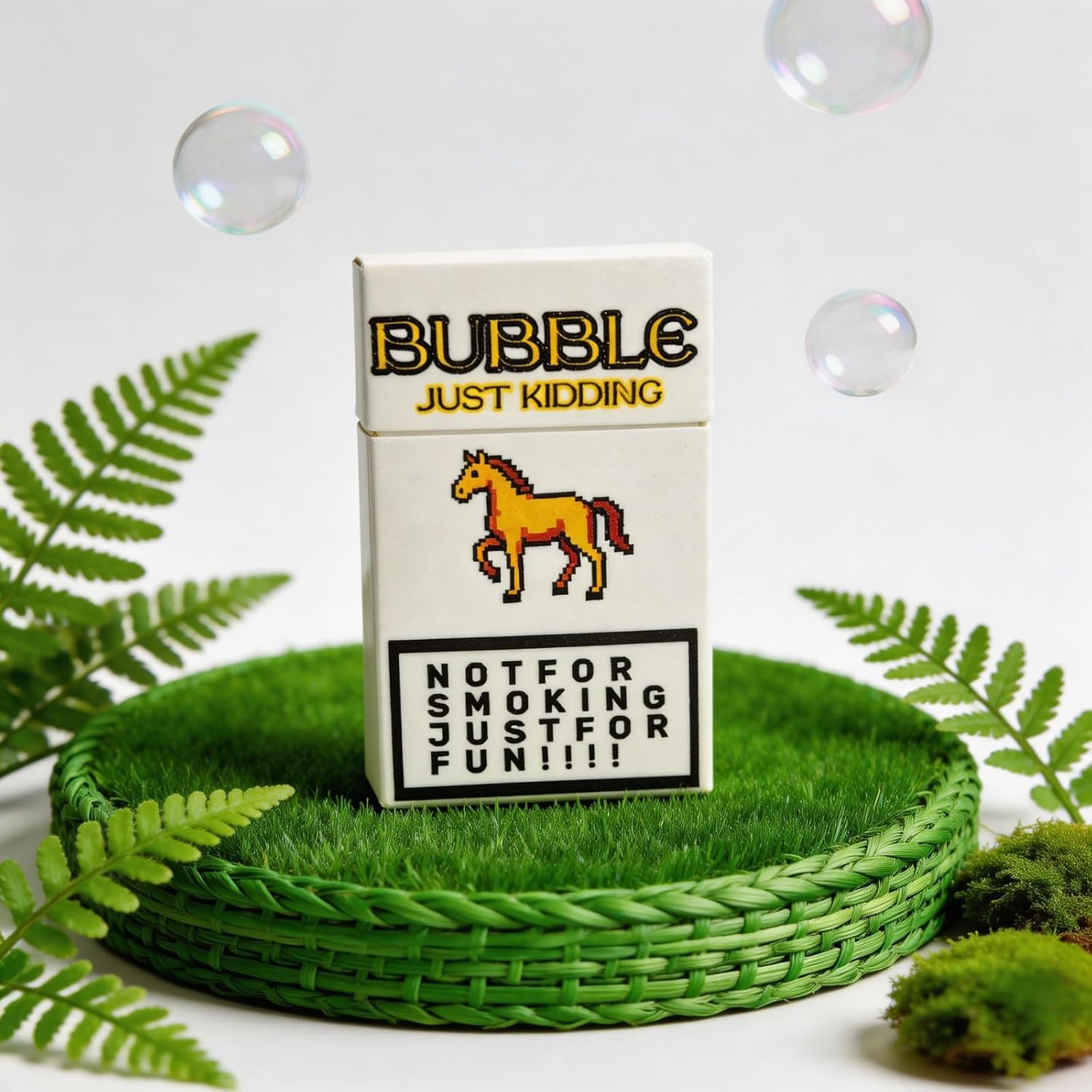 Horse Bubble Cigarette Toy Mini Bubble Cigs with 2 Puff Cigarettes Portable Bubble Blower Fun Party Favor Gift for Adults Men Women image 3