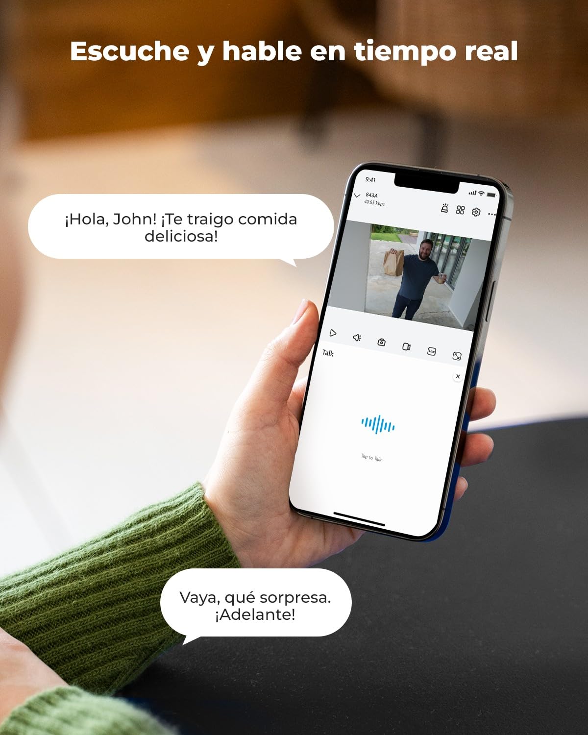 Reolink Cámara 4K PoE para Exteriores, Zoom óptico 5X, antivandálica IK10, Audio bidireccional, focos de visión Nocturna en Color, detección de Personas/vehículos/Animales, lapso de Tiempo, RLC-843A | Audio bidireccional, focos de visión Nocturna en Color