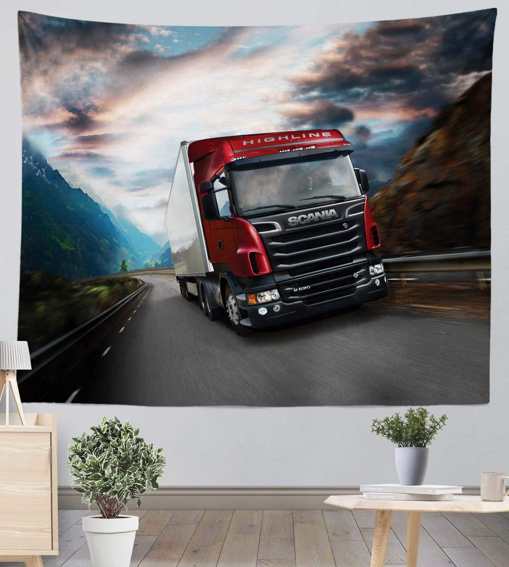 Arazzo Foresta Montana 150x150 Cm - Decorazione Per Pareti Interni Ed Esterni - Foto 9