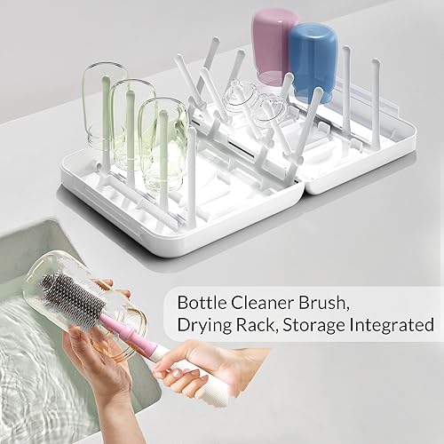 Miniatura 4 de Potente juego de limpiador eléctrico de cepillos para biberones, completo con cepillos de silicona para botellapezónhuecopajita, además de un