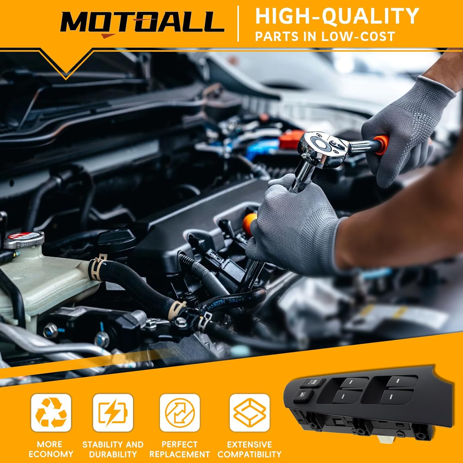 MOTOALL Left Driver Side Window Power Switch For Kia Forte 2010-2013 935701M100Wk