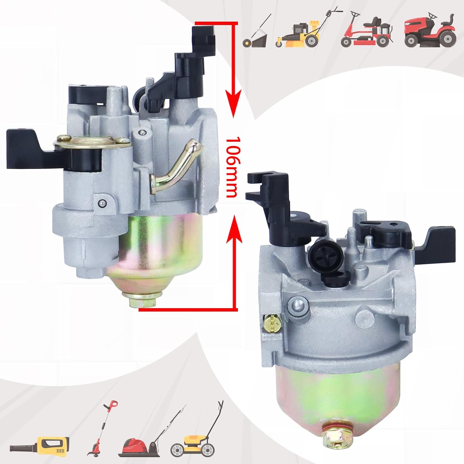 DXPW3625 Carburetor Fits for DEWALT DXPW3625 3600PSI 2.5 GPM 6.5HP DXPW3425 3400PSI WPX3200 3200PSI Pressure Washer Carb with Air Filter