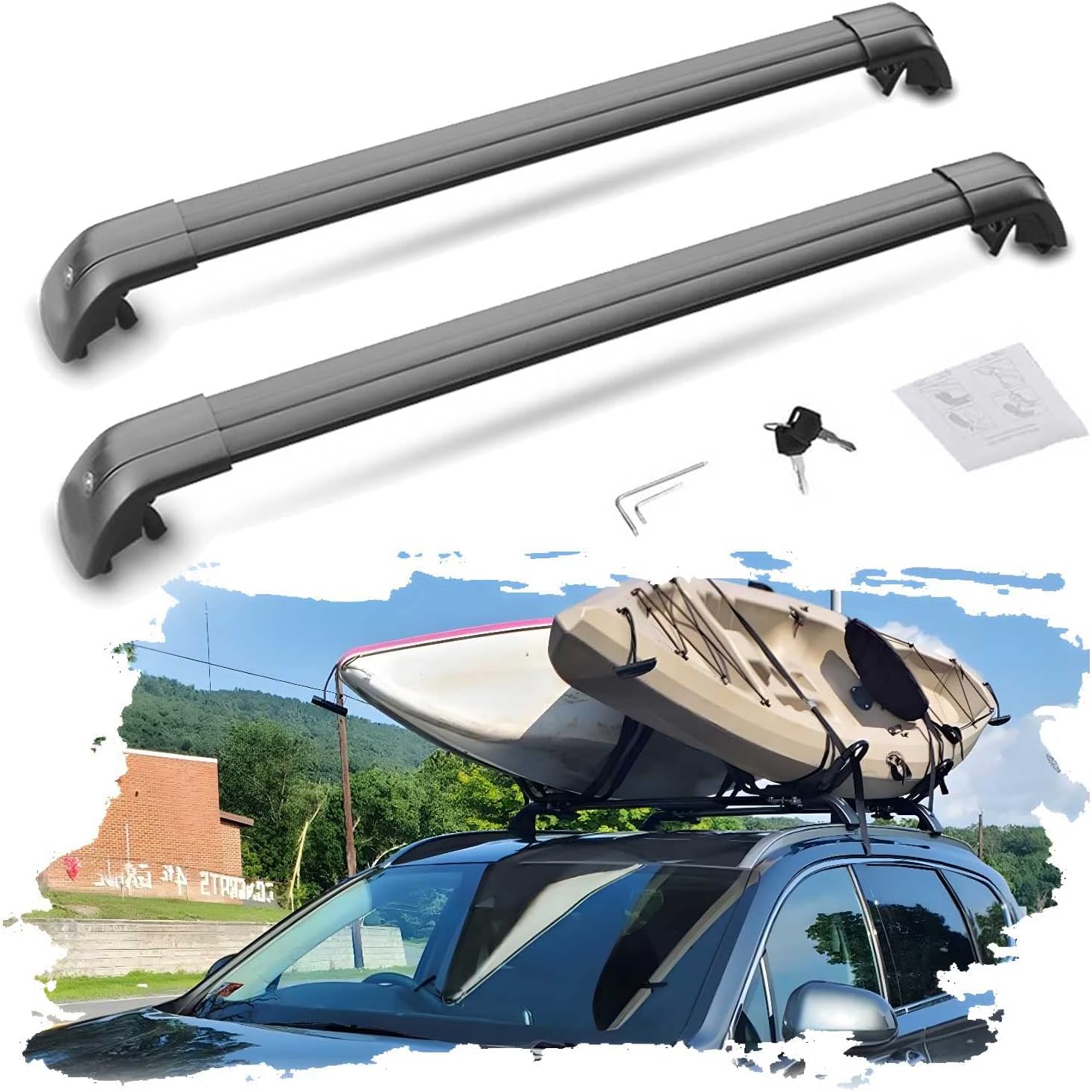 Cross Bars Roof Racks for VW Atlas 20172024, Deepace Cross Rails for