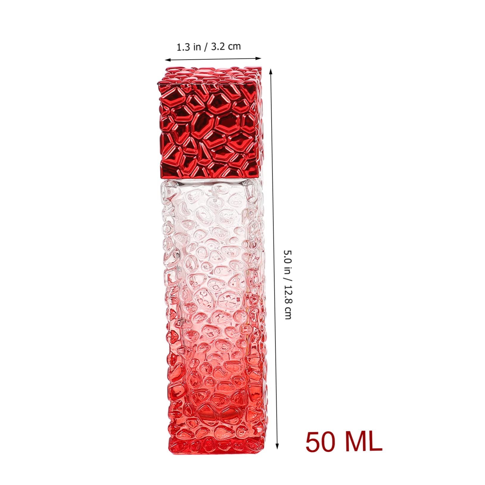 6 Stück-pack Wiederbefüllbare Parfümflaschen aus Glas 50ml mit Aluminium Sprühkopf Leicht und Aufbewahrung von Flüssigkeiten Zufällige Farbe