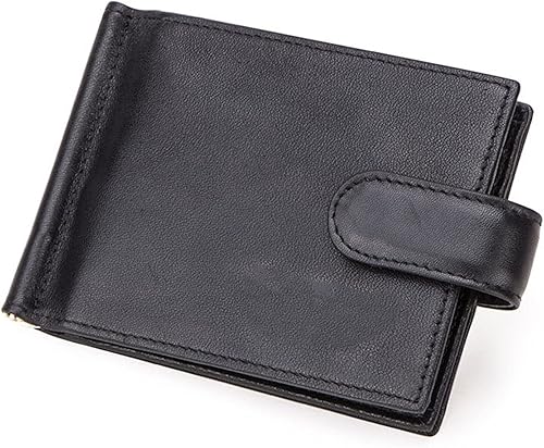 TAUFE Men's Wallets, Men Wallet Genuine Leather Money Clip Metal Clamp Slim Card Wallets Driver License Card Case Coin Pocket