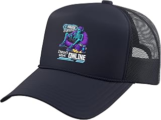 Skeleton Gamer Gaming Halloween Trucker Hat with Adjustable Mesh Back