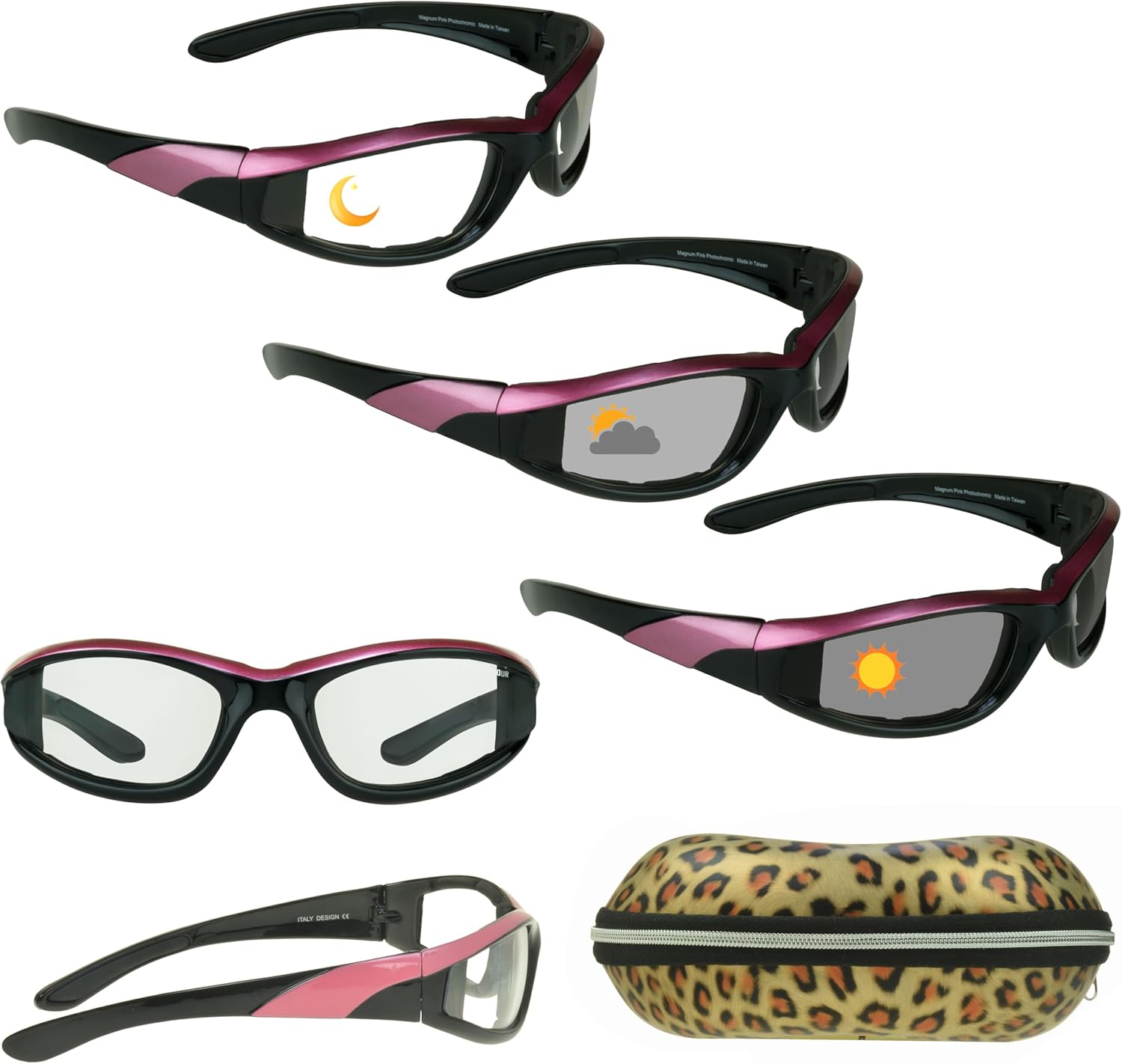 Bikershades Motorcycle Safety Transitional Photochromic Day Night Sunglass Women