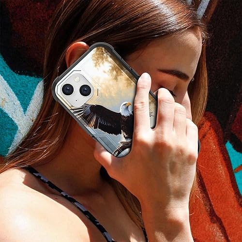 Miniatura 7 de Funda para iPhone 15 Plus, doble capa, protección contra caídas de grado militar de 10 pies, antideslizante, resistente a prueba de golpes, para