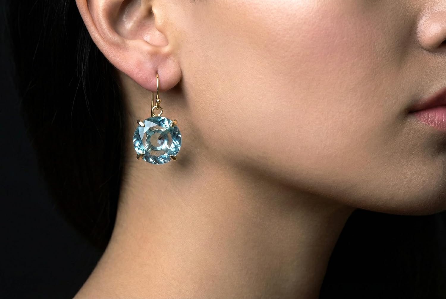 Blue Topaz Earrings - Stunning 14k Gold Dangling Jewelry for Women, Bridesmaid, Birthstone, and Statement Earrings with Jewelry Box Included - Image 8