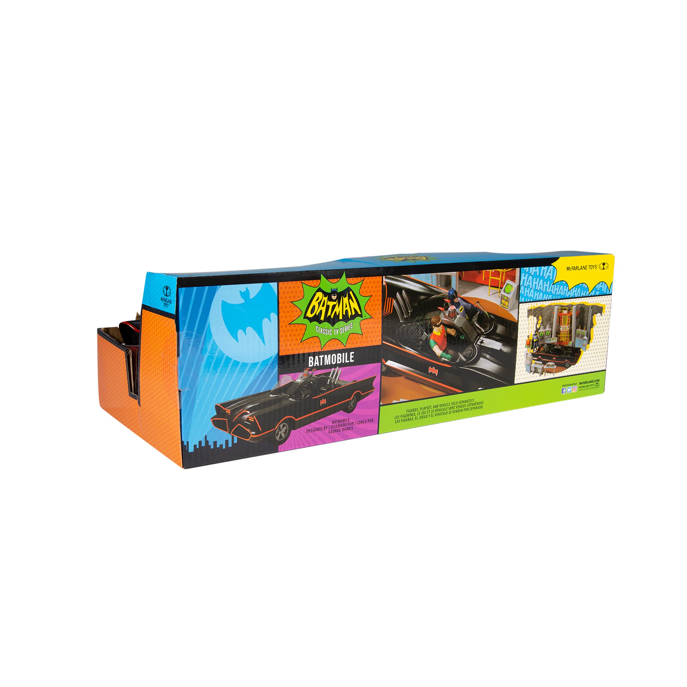 McFarlane Retro Fahrzeug Batman 66 Batmobile, 15708, Mehrfarbig
