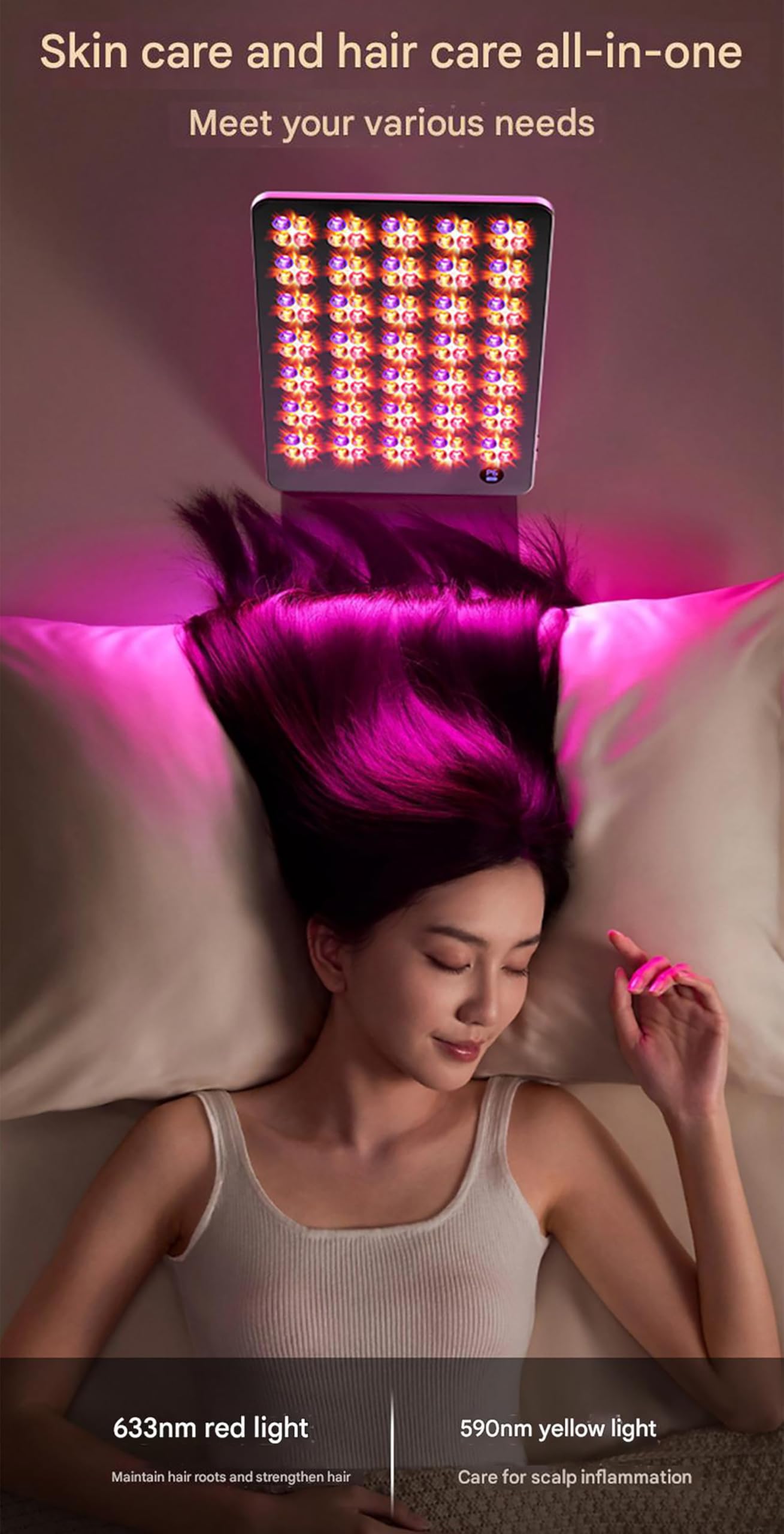 GOURIXIN Dispositivo per Terapia con Luce Rossa, Pannello per Terapia con Luce infrarossa vicina Rossa Ricaricabile da 415 NM, 590 NM, 633 NM e 850 NM per Viso, Corpo e Sollievo dal Dolore