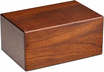 Handmade Wooden Urn Box for Human Ashes | Cremation Funeral Pet Memorial Urn | Decorative Keepsake Urn for Cat or Adult Ashes | Burial Ash Box | 6 x 4 Inch