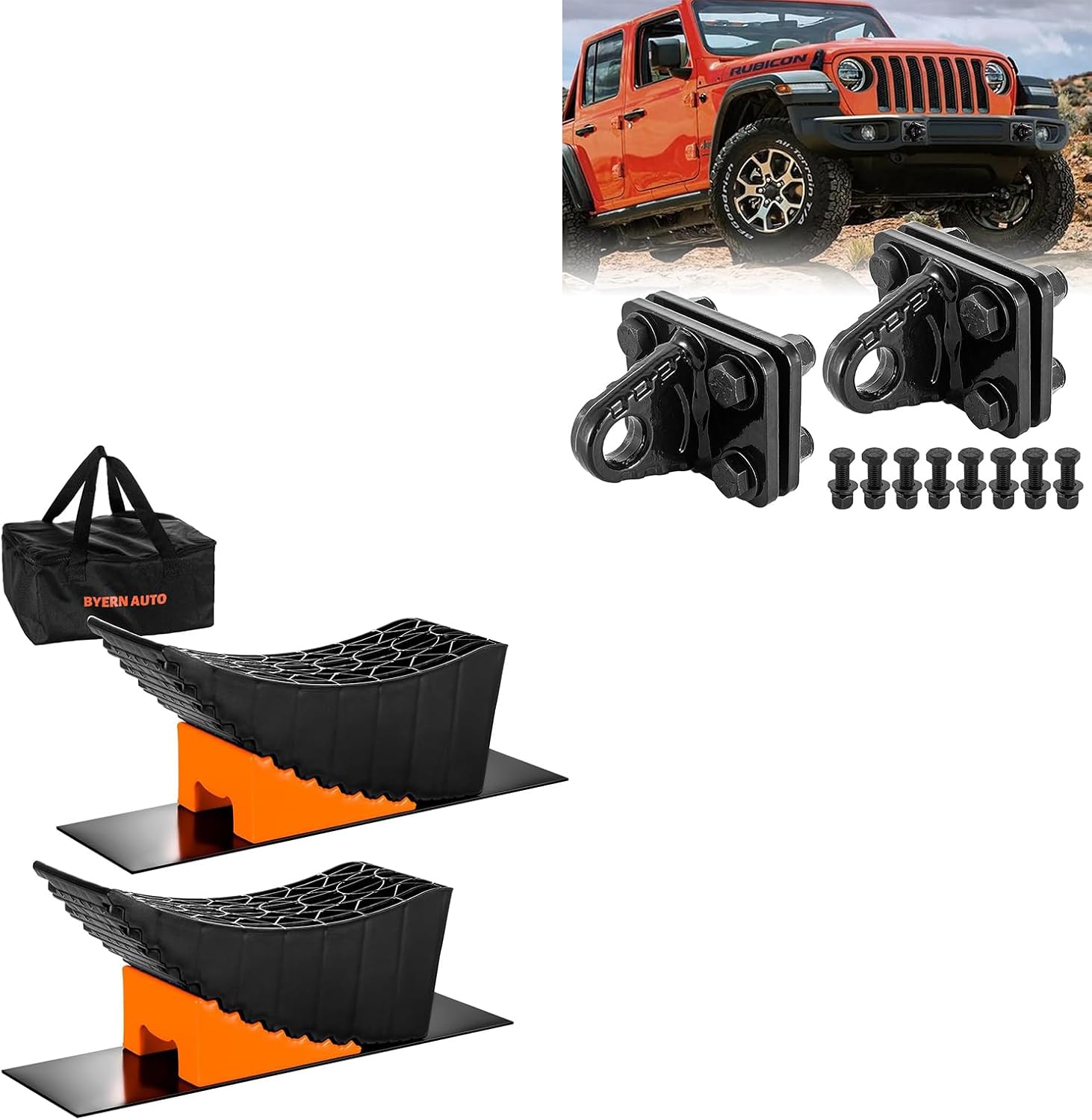 Large Camper Levelers (2 Pack) and Shackles Mount with Backer Plate