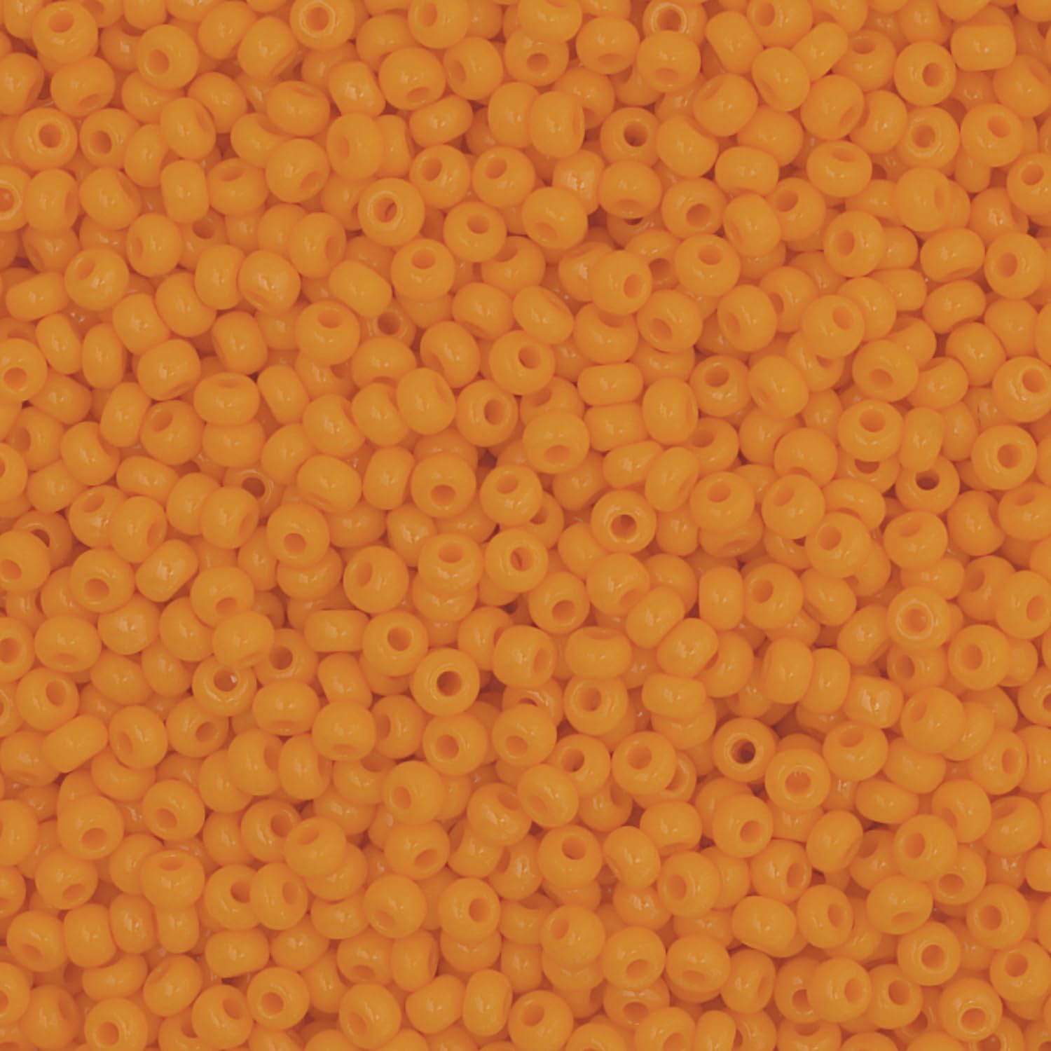 Preciosa Czech Glass Seed Beads 10/0 (2.3mm) Opaque Light Orange - 500g Bulk Bag by Preciosa | 5000 Pieces | Round, Small, Glass Beads for Jewelry Making
