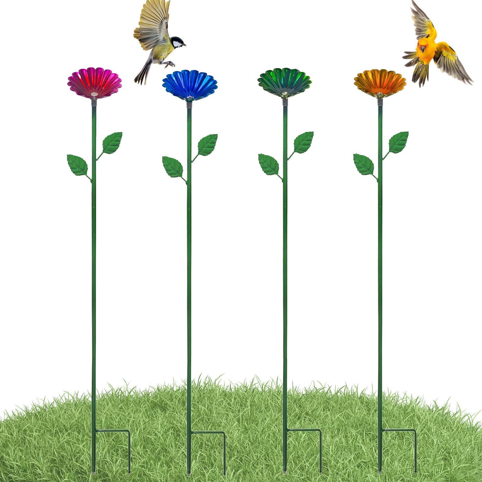 Abreuvoir à abeilles et papillons pour balcon et terrasse | Pack de 4 fleurs