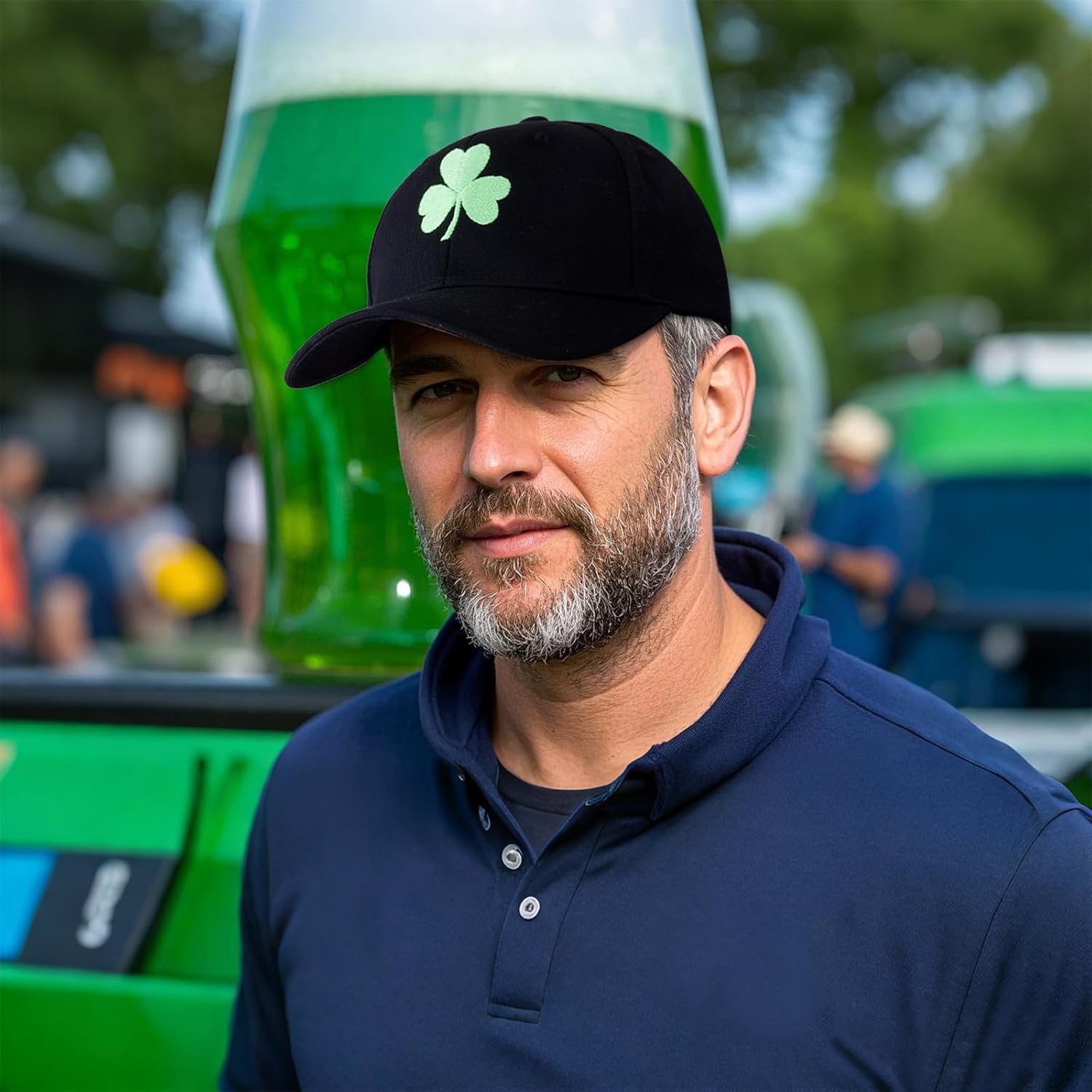 choyaxo Shamrock Baseball Cap st Patricks Day hat for Men Women Black - Image 6