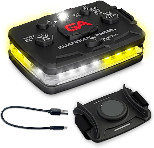 Miniatura 8 de Guardian Angel, Elite Series - Barra de luz de seguridad personal, linterna magnética manos libres para mayor seguridad durante la noche, batería