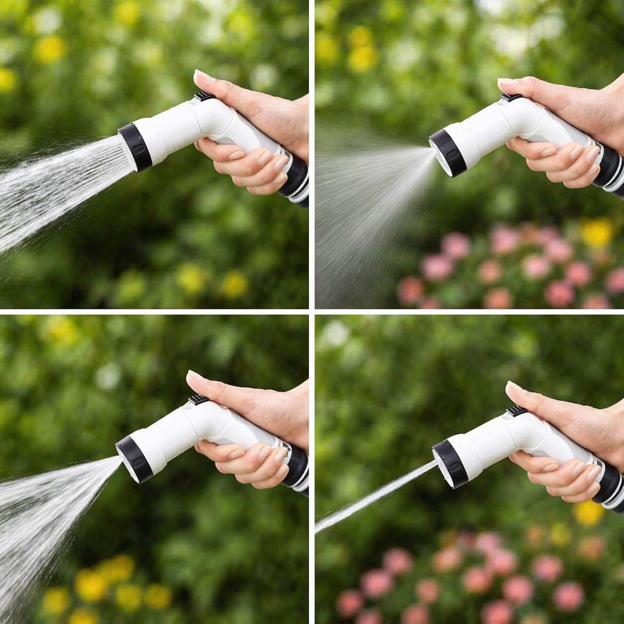 Tubo Acqua Giardino Estensibile con Pistola Multigetto Compatto Leggero Antipiega con Raccordi Rapidi con Sistema Aquastop per irrigazione Lavaggio (25 metri)